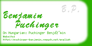 benjamin puchinger business card